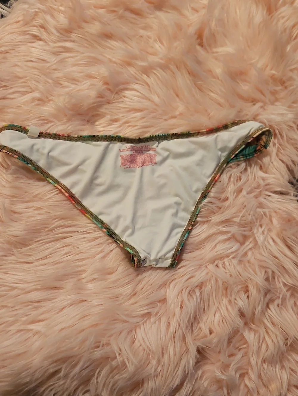Vs Vintage 2012 Tropical Abstract Tease Halter Cheeky  Bikini